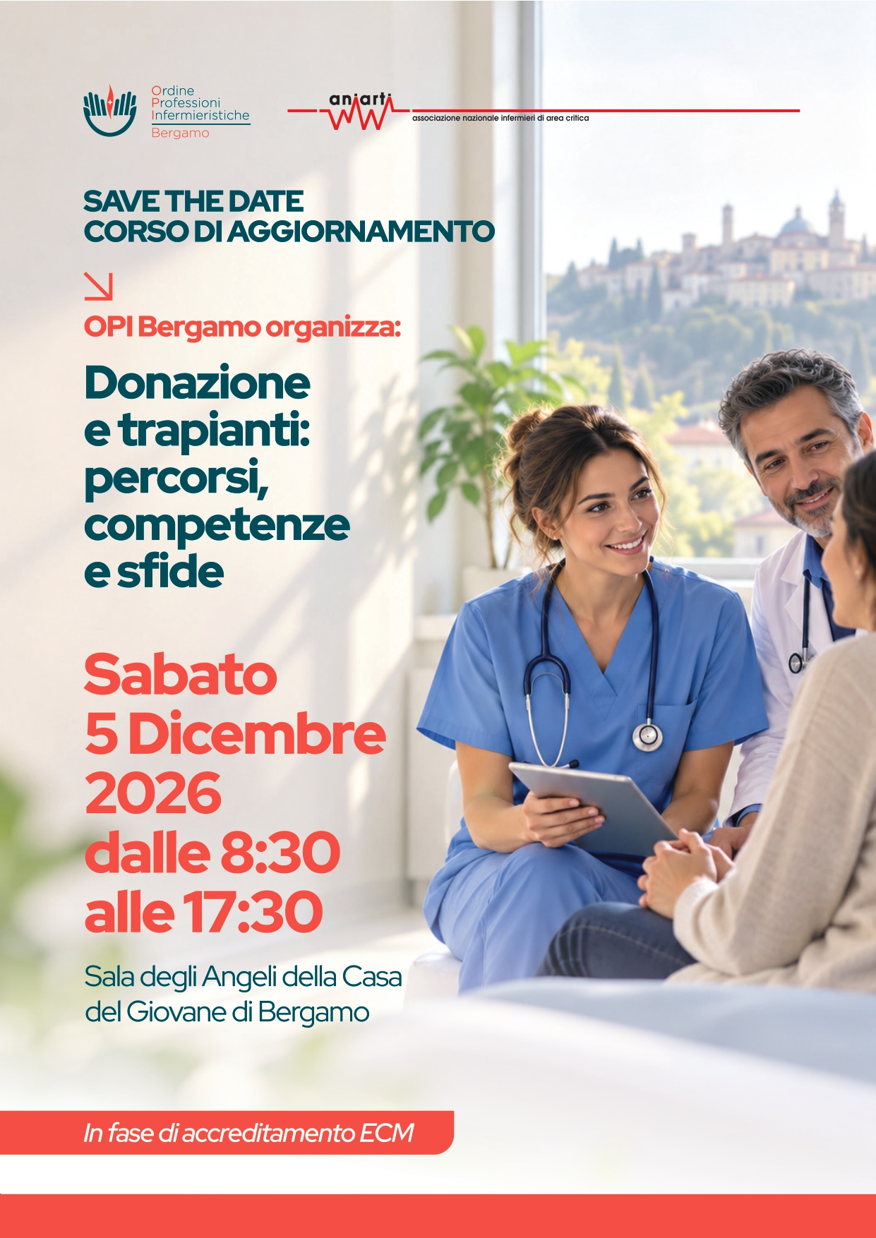 SAVE THE DATE - "Donazione e trapianti: percorsi, competenze e sfide"